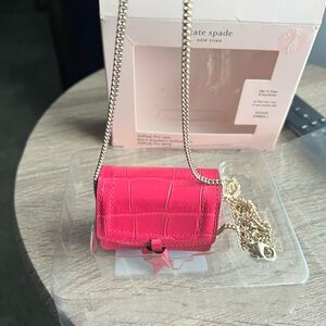Kate Spade Fuchsia Mini Bag with Chain